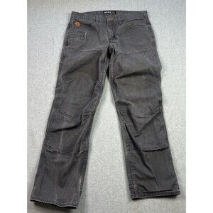 Hawx Mens Fr Double Front Ripstop Work Pants 36x34 Gray Fire Rated NFPA 2112